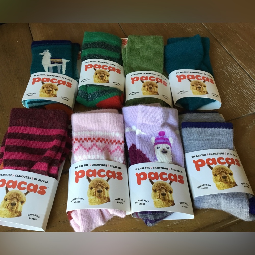 Pacas Sock lot ladies sm/med all new includes all 8 pairs the best sockets ever